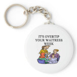waitress week joke keychains