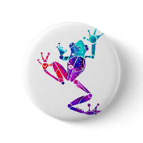 WakanaFrogPurpleBlue Pinback Button