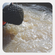 Wake From A Canal Boat Square Stickers