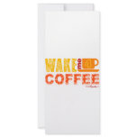 Wake me for coffee rack cards
