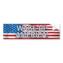WAKE UP AMERICA Bumper Sticker bumper stickers
