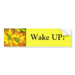 Wake Up Metallic Daisies bumper stickers