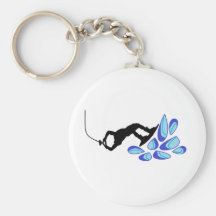 Wakeboard Blue Key Chain
