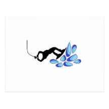 Wakeboard Blue Postcard