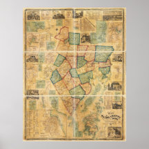 Waldo County 1859 Map Print
