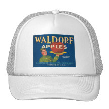Waldorf Brand Apples Vintage Crate Label Trucker Hat
