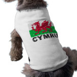Wales CYMRU Vintage Flag pet clothing