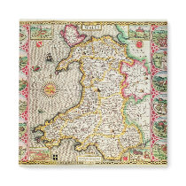 Wales, engraved by Jodocus Hondius Refrigerator Magnet
