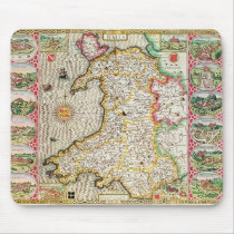 Wales, engraved by Jodocus Hondius Mouse Pads
