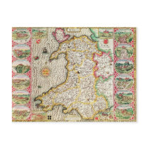 Wales, engraved by Jodocus Hondius Postcards