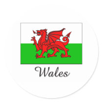 Wales Flag Design stickers