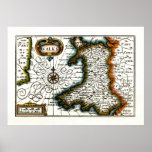 Wales Map and/or Flag Print