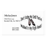 Walk In My High Heels Business Card Template