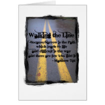 Walk The Line Greeting Cards