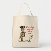 Walk the Plank Pirate Tennis Tote Bags