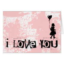 walk your heart : i love you : greeting card