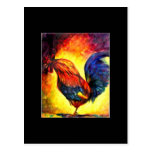 Walkin' the Talk (rooster) ACEO Art Trading Card Postcards