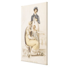Walking Dresses, fashion plate from Ackermann's Re Gallery Wrap Canvas