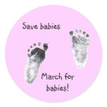 Walking for a cause  - save babies stickers