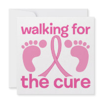Walking For The Cure Custom Invites