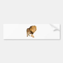 Walking Lion Bumper Stickers