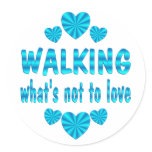 WALKING LOVE ROUND STICKER
