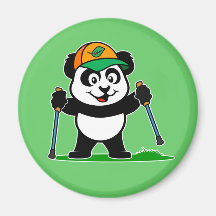 Walking Panda Refrigerator Magnet