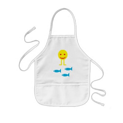Walking smiley with fish apron by Thorninger