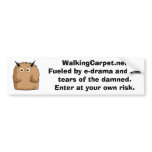 WalkingCarpet.net bumper stickers