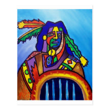 Walks wiyh Wolfs by Piliero Post Card