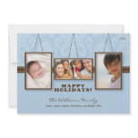 Wall Frames Custom Family Holiday Card (blue) invitations