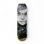 Wall Graffiti Little Girl Skate Board skateboards
