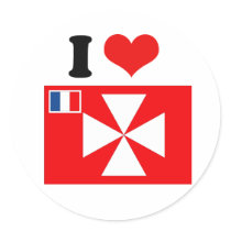 Wall Islander Flag Round Stickers