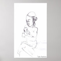 Wall Print:African Mother & Child - Tunde Omolodun