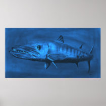 WALL SIZED--Huge Sized Blue Barracuda