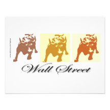 Wall Street Bull Market Invitations