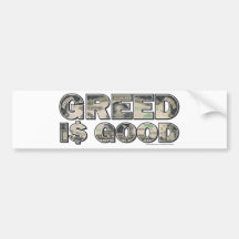 Wall Street/ Greed is Good Bumper Stickers