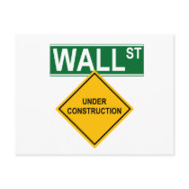 Wall Street Under Construction Post Cards
