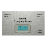 wall thermostat on heat business card