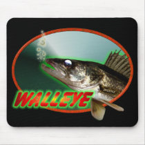 Walleye In Oval Mousepad