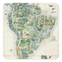 Wallis's New Game of Wanderers in the Square Stickers