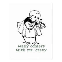 Wally and Mr. Crazy Postcard