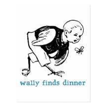 Wally's Dinner Postcard
