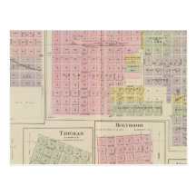 Walnut City, Rush Centre, La Crosse, Kansas Postcards