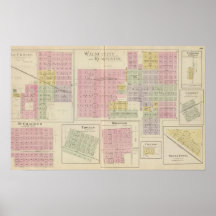 Walnut City, Rush Centre, La Crosse, Kansas Print