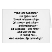 Walrus Cabbages Greeting Cards