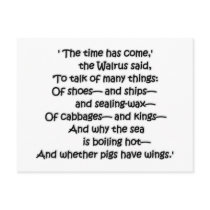 Walrus Cabbages Postcard
