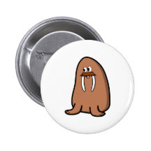 Walrus. Pinback Button