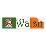 Walsh Coat of Arms Flag Bumper Sticker bumper stickers