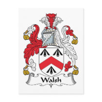 Walsh Family Crest Postcard